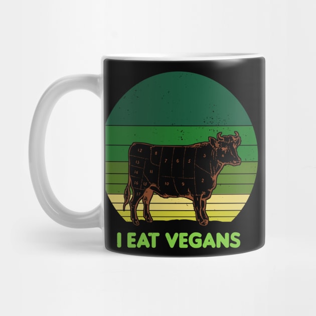 I Eat Vegans - Carnivore Vintage Sunset by Radarek_Design